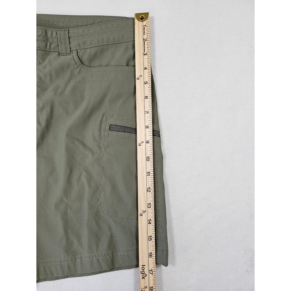 Eddie Bauer Womens Olive Army Green Hiking Tech Shorts Size 12 Utility Gorpcore - Picture 9 of 14